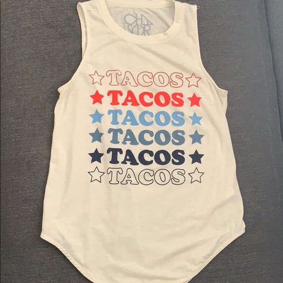 Chaser Tops - Chaser tacos tank Xs